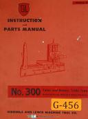Giddings & Lewis-Giddings and Lewis No. 300 & 300RT, Boring, Milling, Instruction & Parts Manual-300-300RT-300T-01